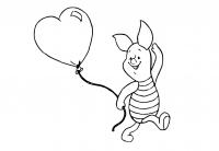 Пяточек с шариком сердечко Раскраски для мальчиков бесплатно