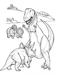 Скачать и распечатать раскраски с Динозаврами