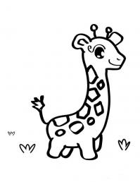 Маленький жираф Раскраски для мальчиков