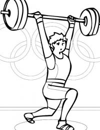 Штангист, тяжелая атлетика Раскраски для мальчиков бесплатно