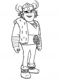 Персонаж мультфильма викинги Раскраски для мальчиков бесплатно