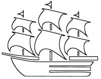 Корабль с парусами Раскраски для мальчиков