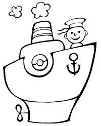 Юный моряк Раскраски для мальчиков