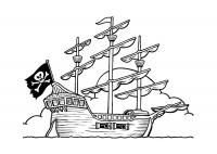 Пиратский корабль Раскрашивать раскраски для мальчиков