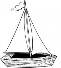 Деревянная парусная лодка Раскраски для мальчиков