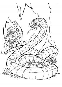 Монстр змея Раскраски для детей мальчиков
