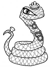 Монстр змея с кольцом Раскраски для детей мальчиков