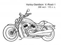 Мотоцикл harley-davidson Раскрашивать раскраски для мальчиков