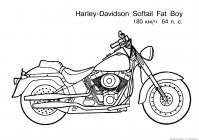 Мотоцикл харлей дэвидсон Распечатать раскраски для мальчиков