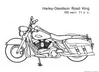 Мотоцикл harley davidson road king Раскрашивать раскраски для мальчиков