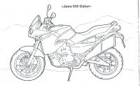 Мотоцикл jawa 650 dakar Распечатать раскраски для мальчиков